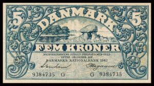 Danmark 5 Kroner 1942 Kvalitet 1- G9384735