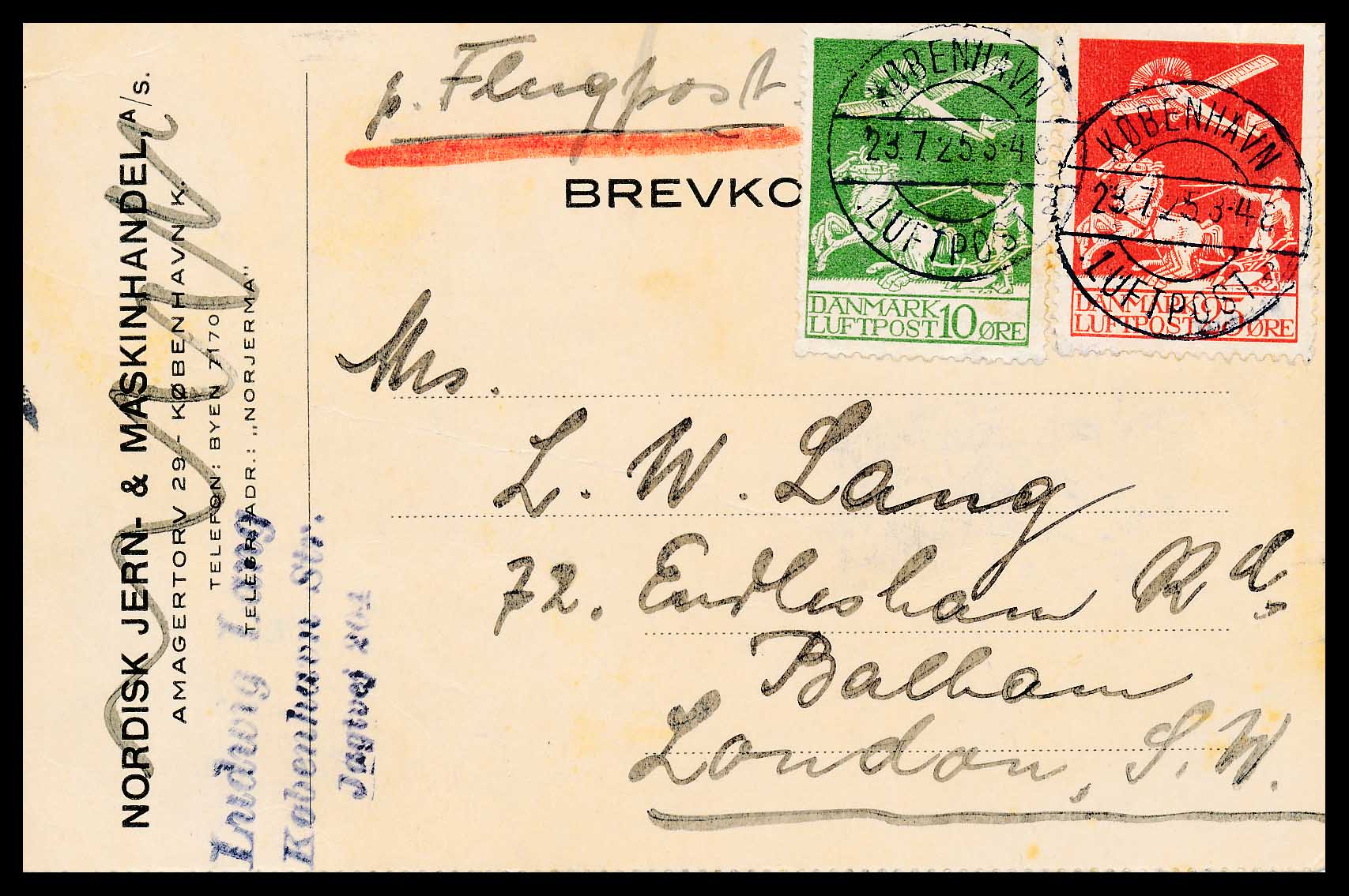 Danmark AFA 144+146 Brev