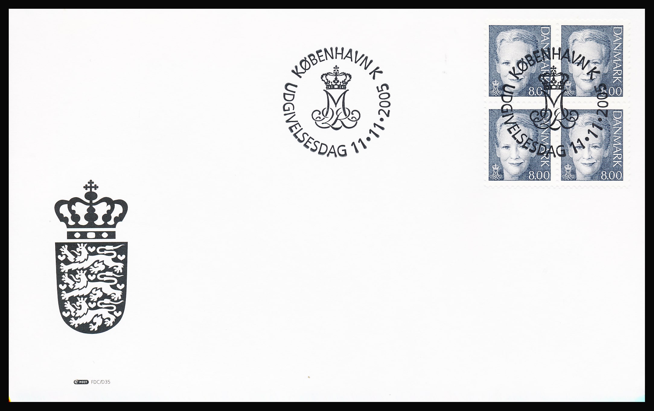 Danmark FDC AFA 1449-1450 4-Blok