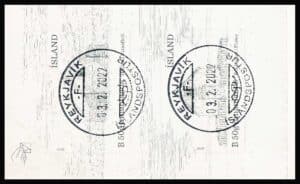 Island AFA 1451+1452 Parstykke Stemplet
