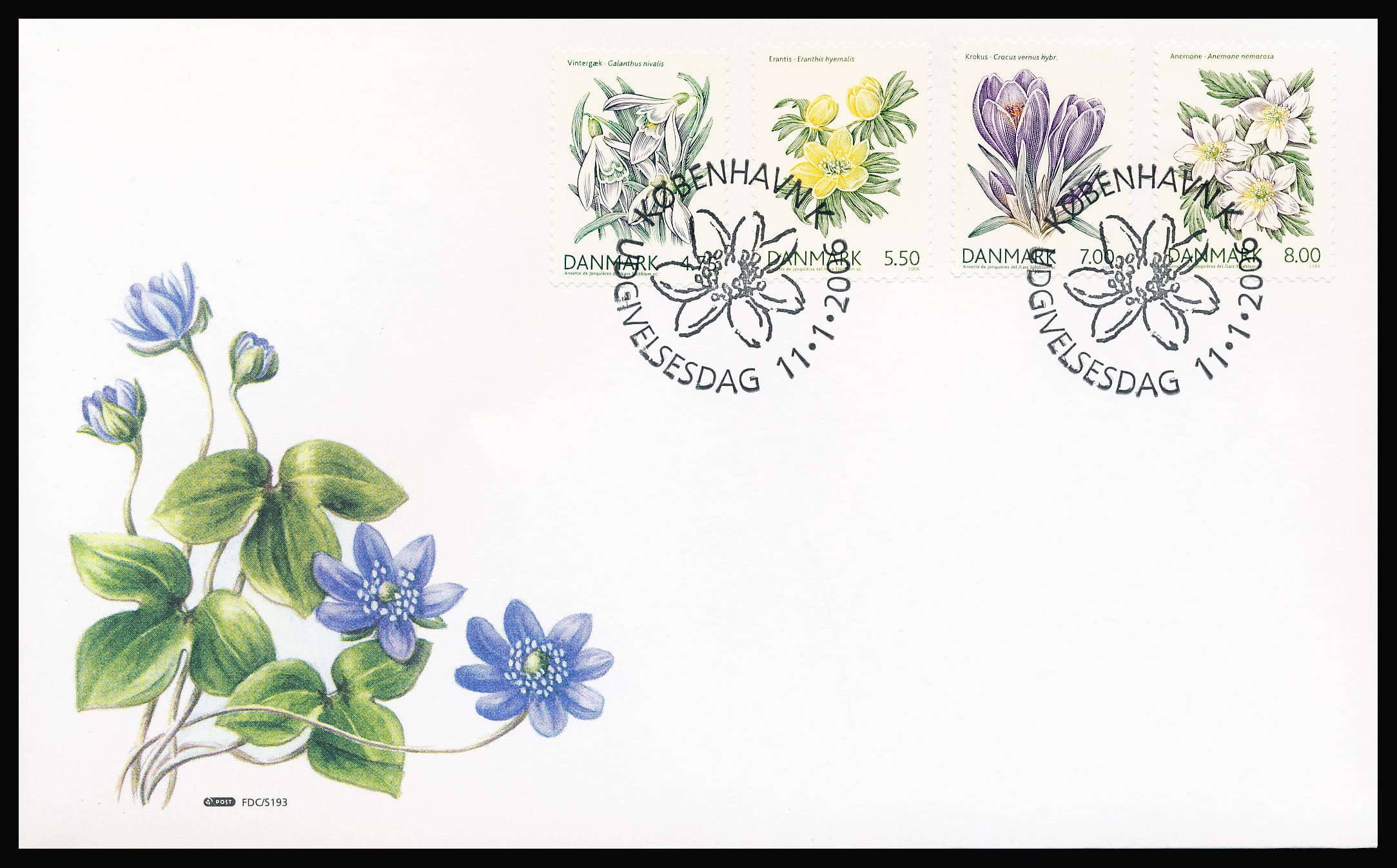 Danmark FDC AFA 1455-1458