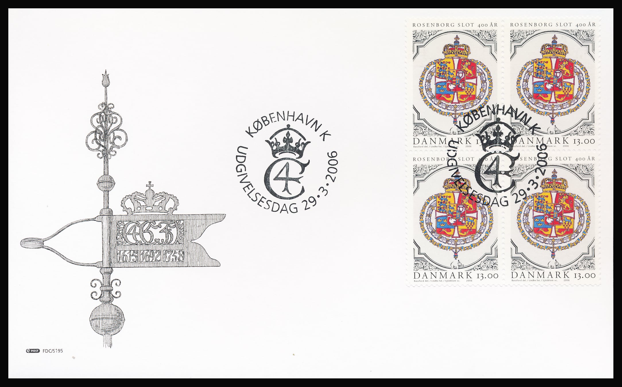 Danmark FDC AFA 1463-1465 4-Blok