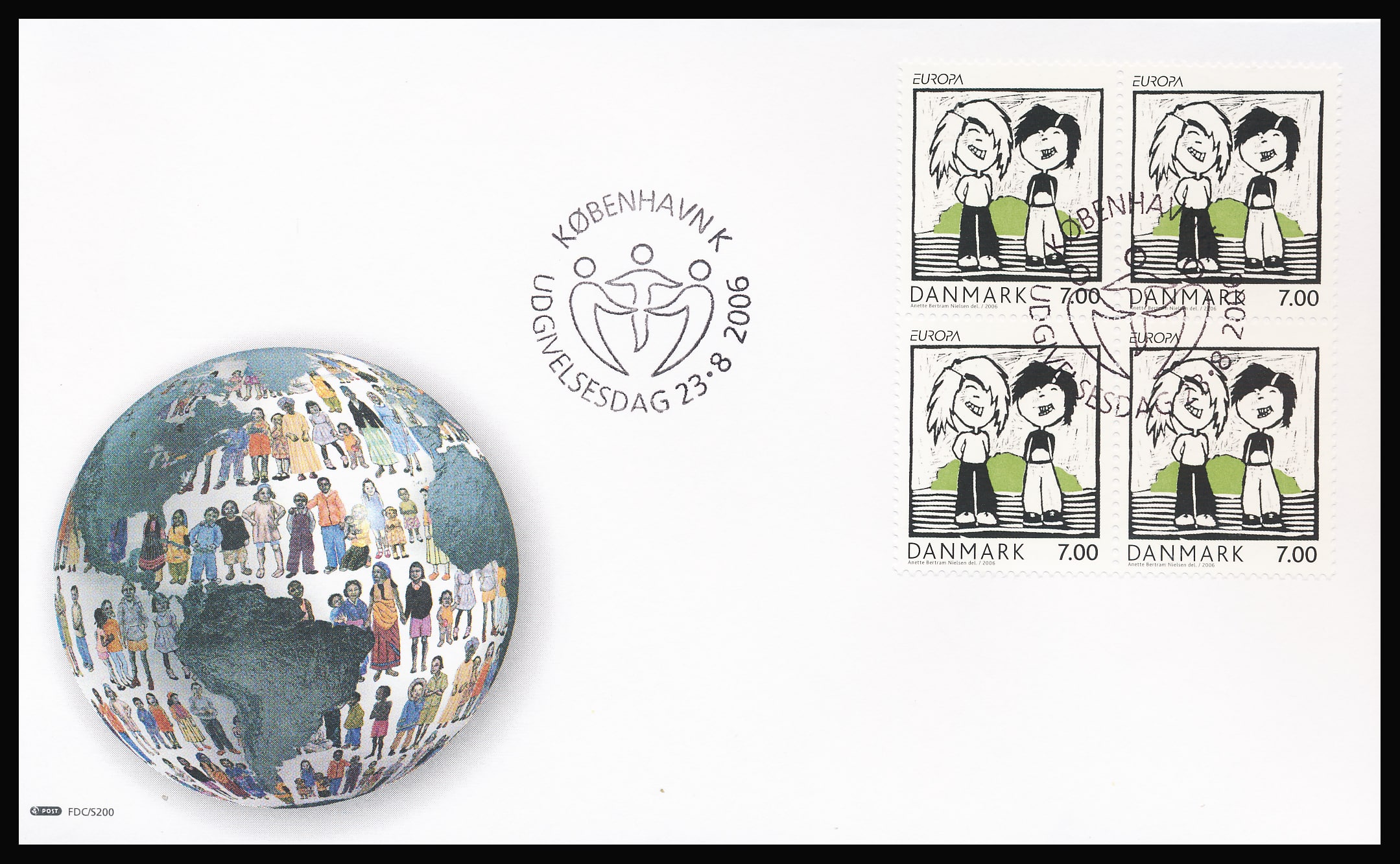 Danmark FDC AFA 1482-1483 4-Blok