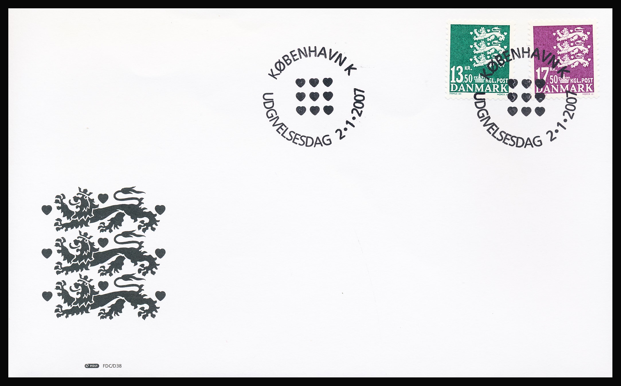 Danmark FDC AFA 1490-1491