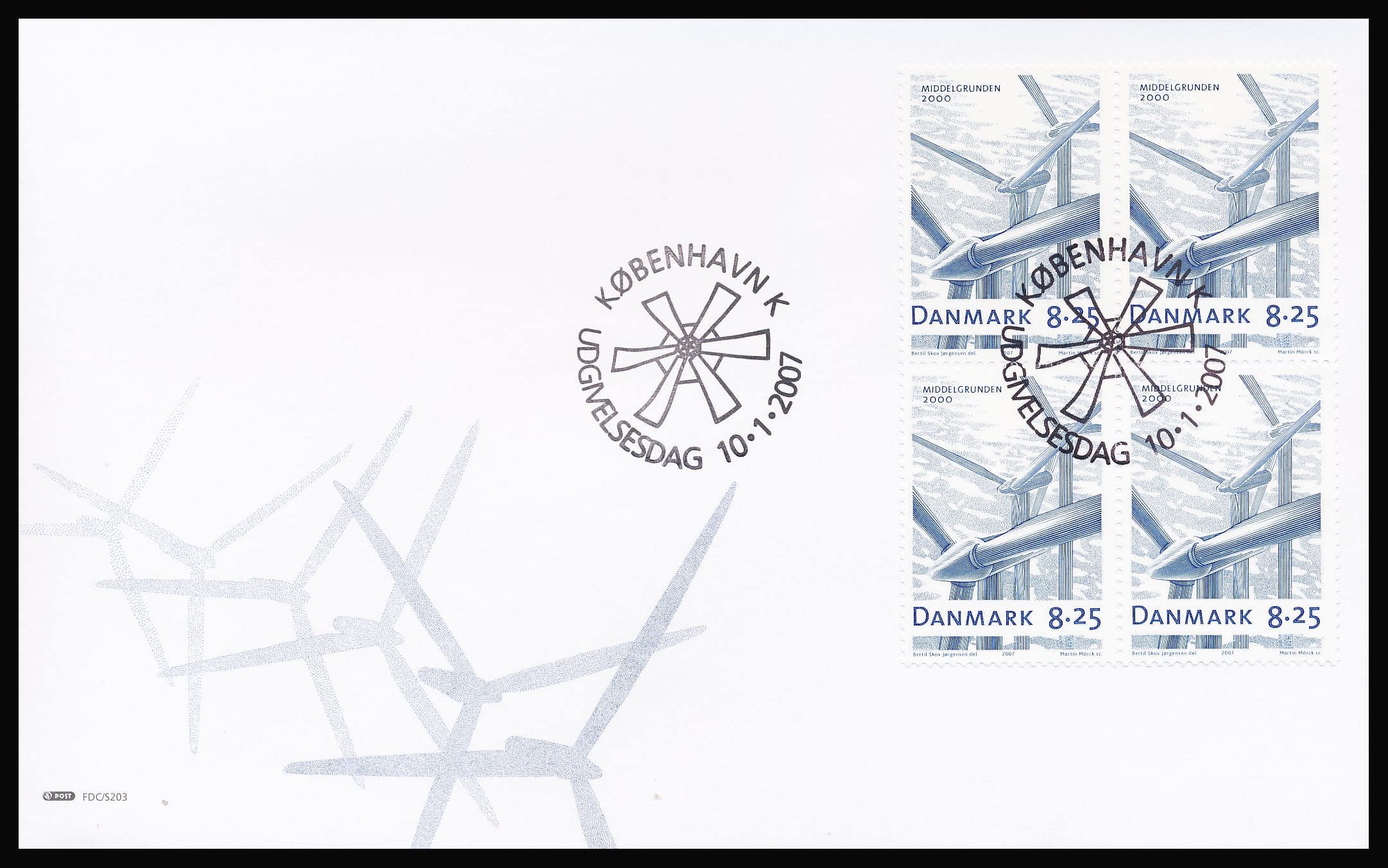 Danmark FDC AFA 1492-1495 4-Blok