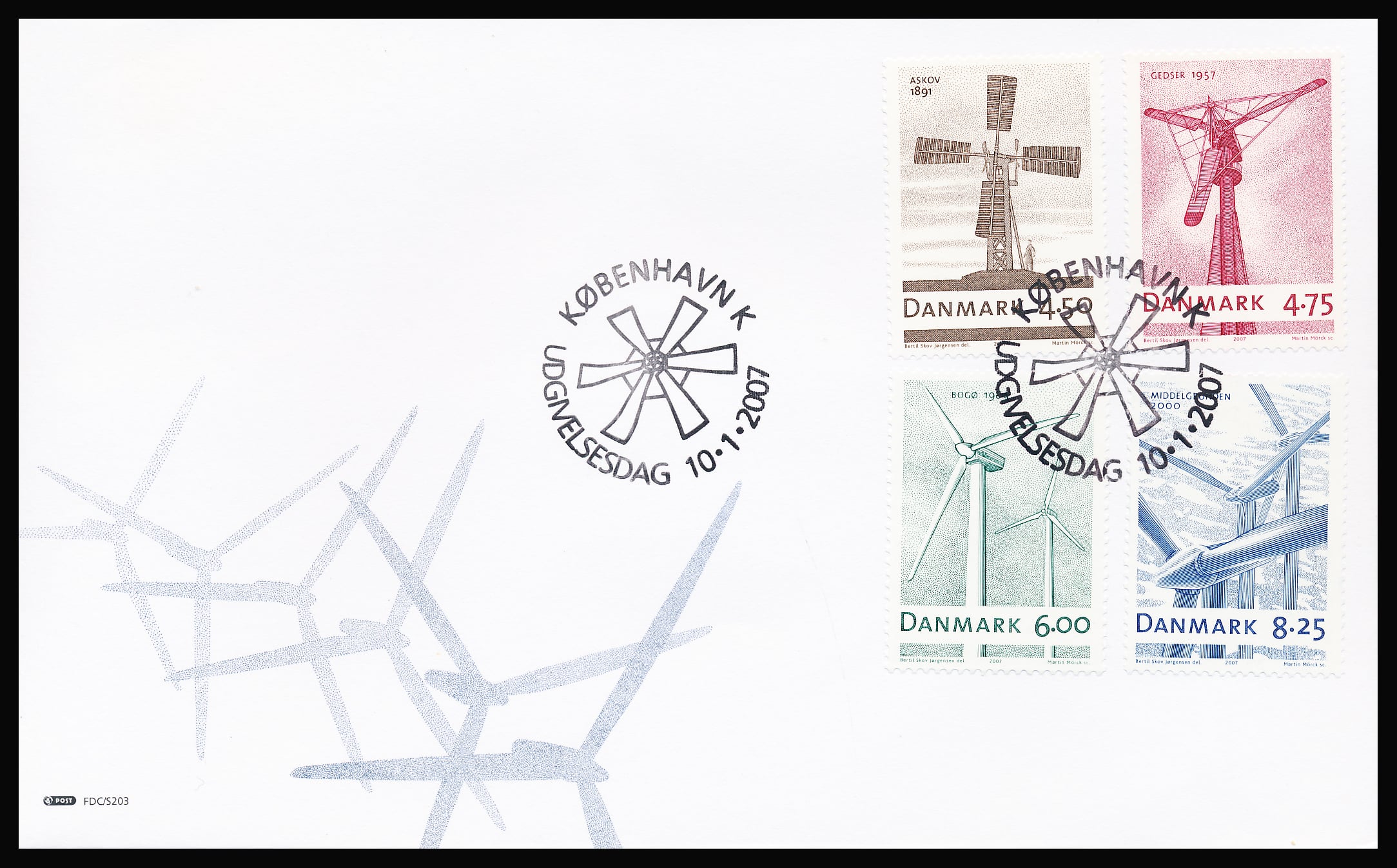 Danmark FDC AFA 1492-1495