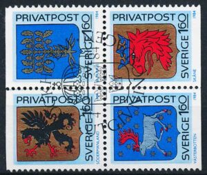 Sverige Rabatmærker AFA 15-18 4-Blok Stemplet