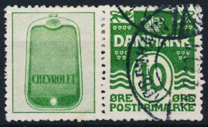 Danmark Reklamemærker 15 Stemplet