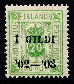 Island Tjenestemærke AFA 15 Ubrugt