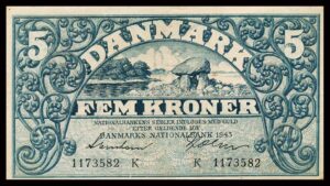 Danmark 5 Kroner 1943 Kvalitet 1+ K1173582