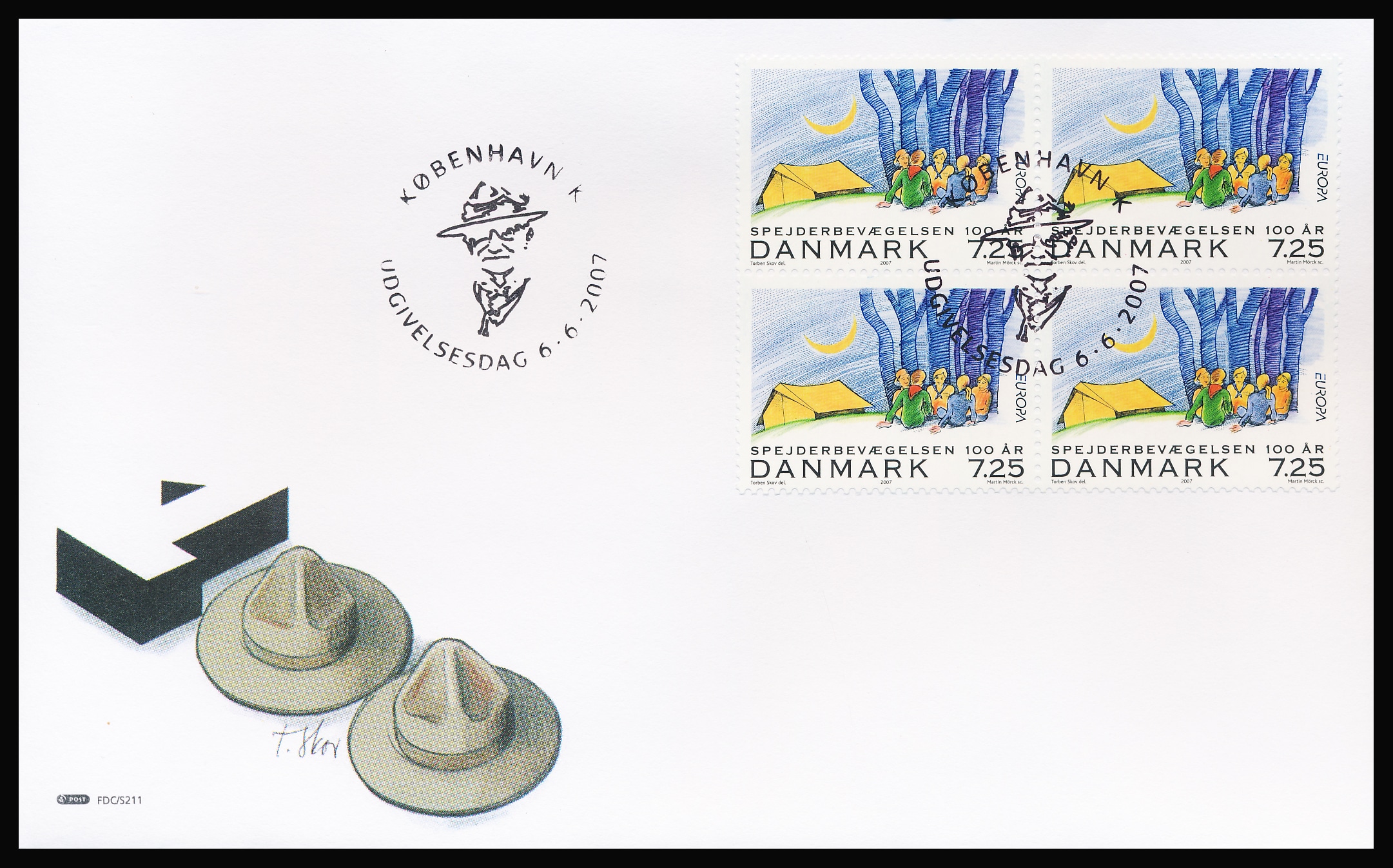 Danmark FDC AFA 1510-1511 4-Blok