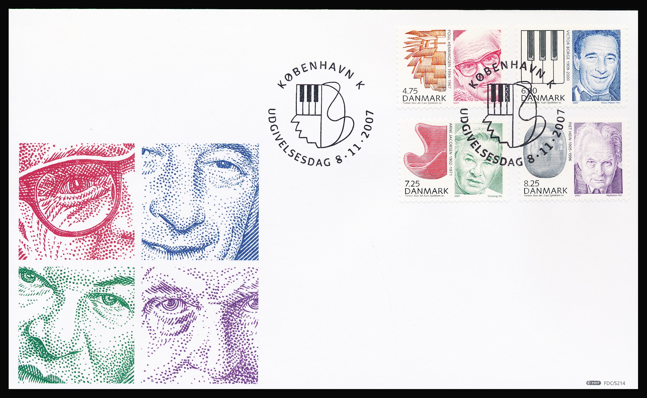 Danmark FDC AFA 1518-1521