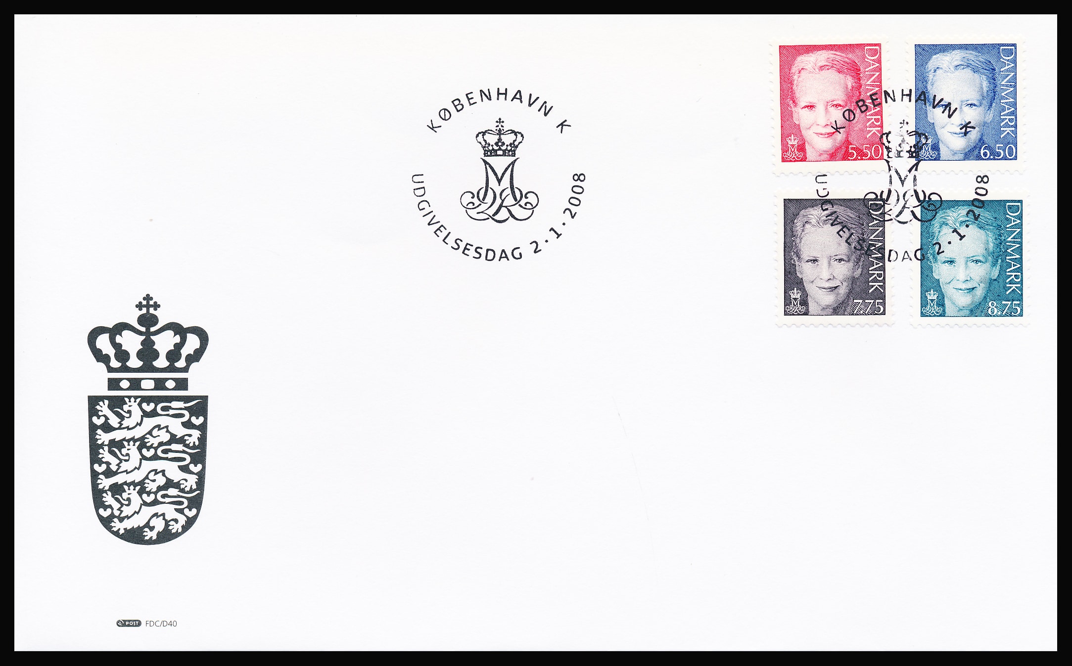 Danmark FDC AFA 1522-1525