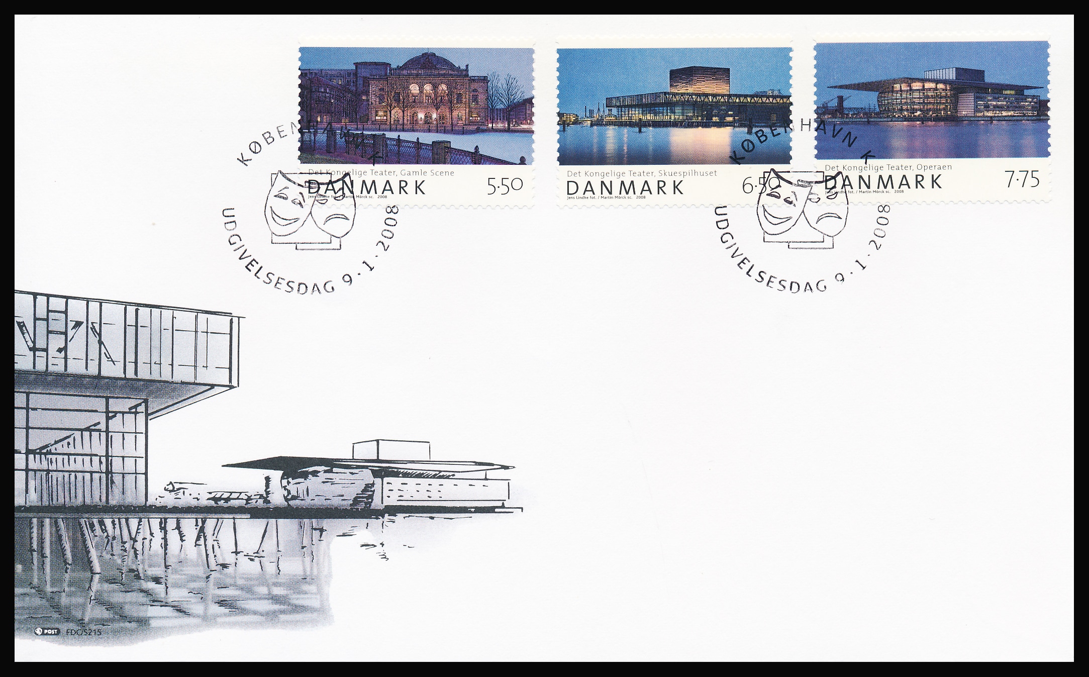 Danmark FDC AFA 1526-1528