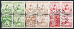 Danmark AFA 236-238 4-Blokke Stemplet