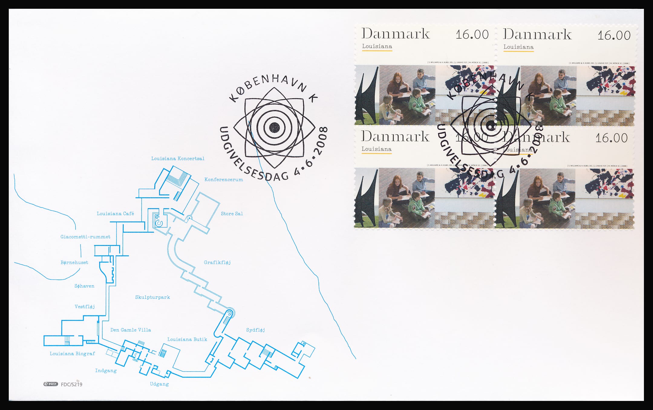 Danmark FDC AFA 1539-1542 4-Blok