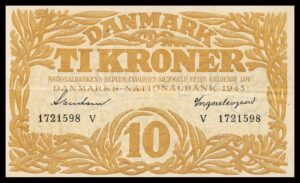 Danmark 10 Kroners 1943 Kvalitet 1+V 1721598