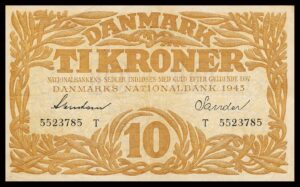 Danmark 10 Kroners 1943 Kvalitet 01 T 5523785