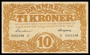Danmark 10 Kroners 1943 Kvalitet 1+ U 5341188