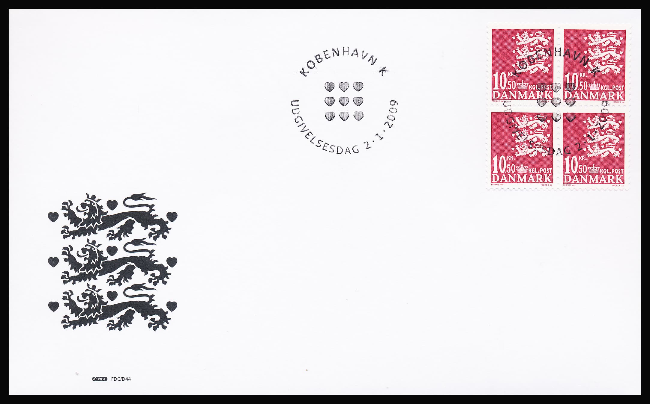 Danmark FDC AFA 1562 4-Blok