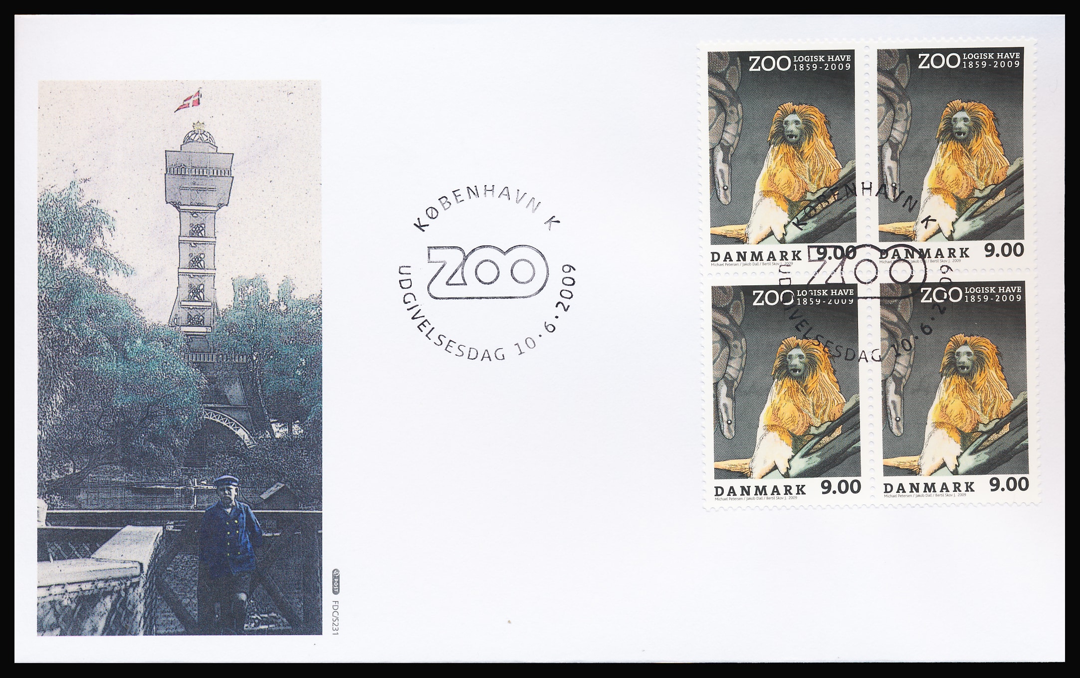 Danmark FDC AFA 1578-1581 4-Blok