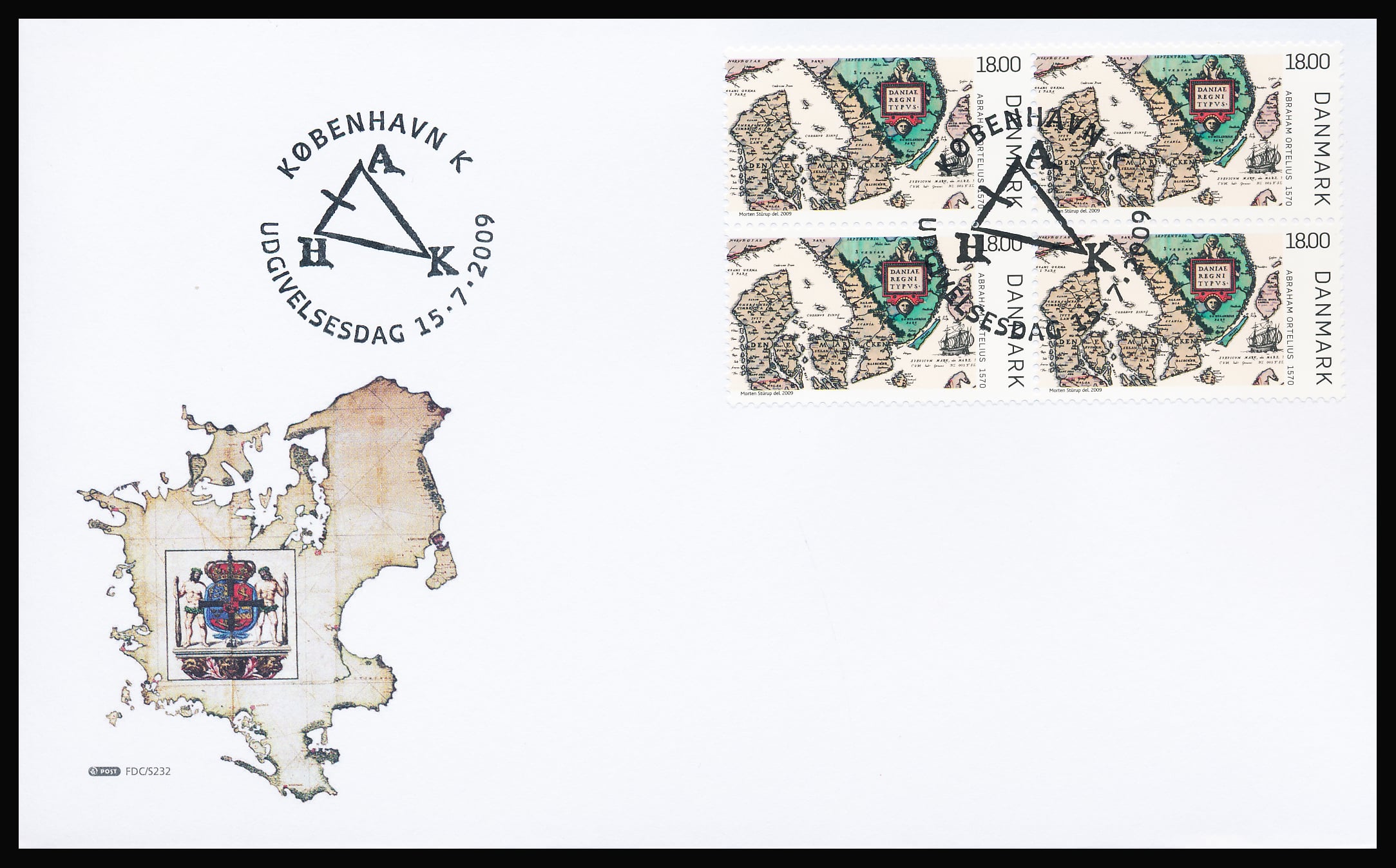 Danmark FDC AFA 1585-1588 4-Blok