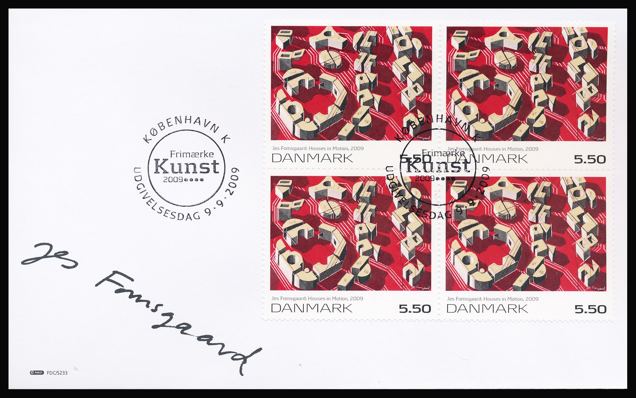 Danmark FDC AFA 1589 4-Blok