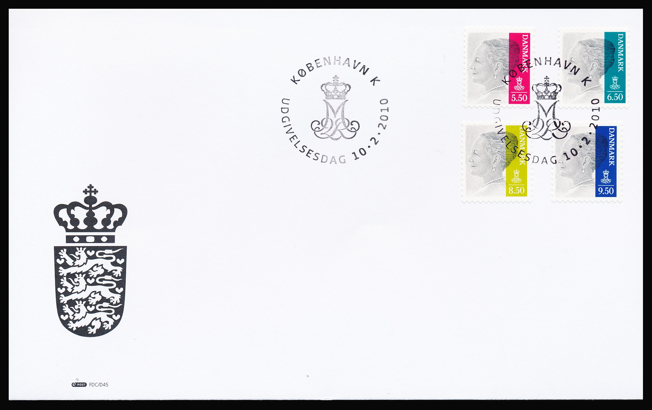 Danmark FDC AFA 1606E-1609E