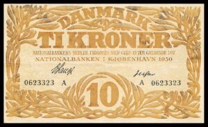Danmark 10 Kroners 1930 Kvalitet 1+ A 623323