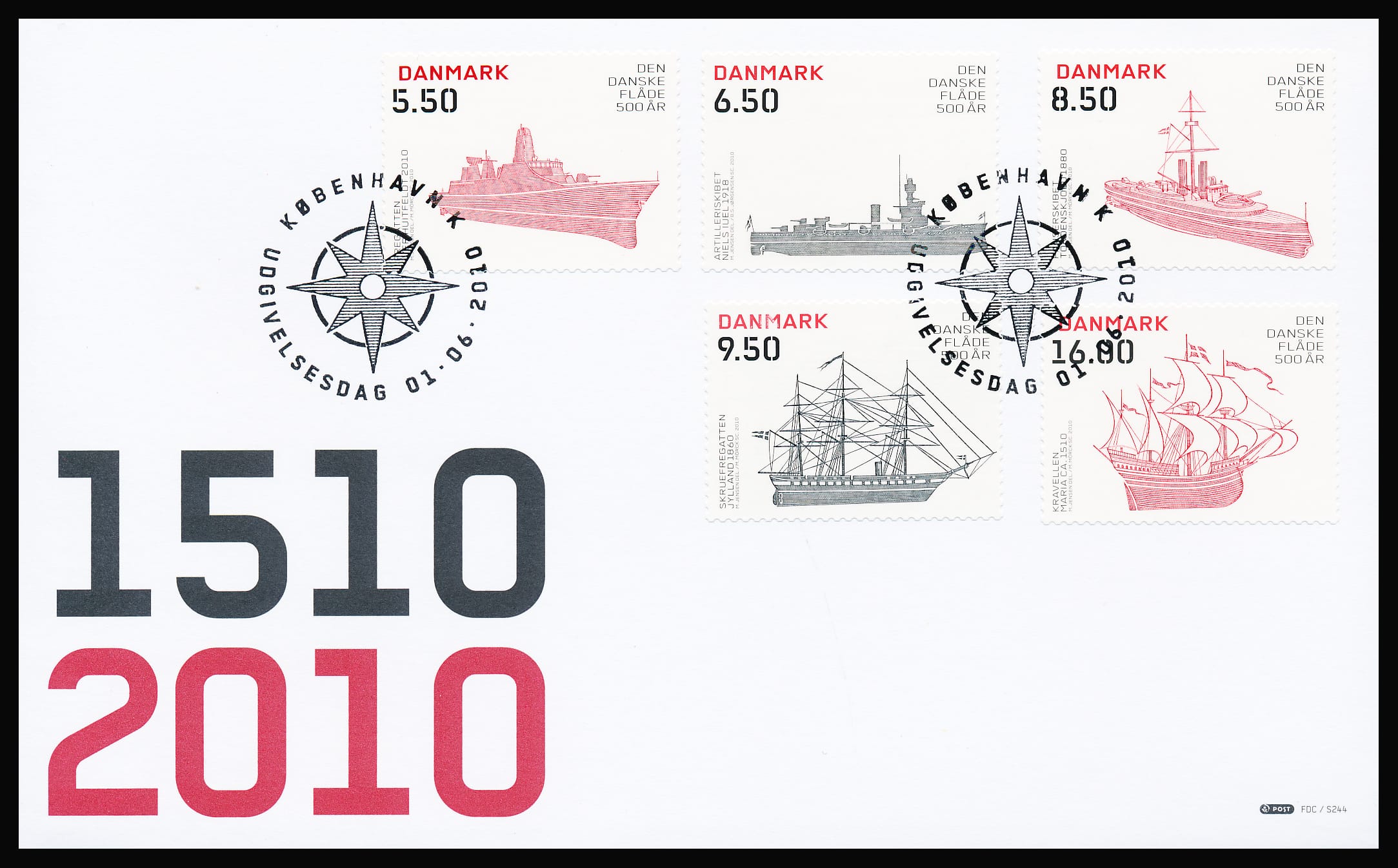 Danmark FDC AFA 1620E-1624E