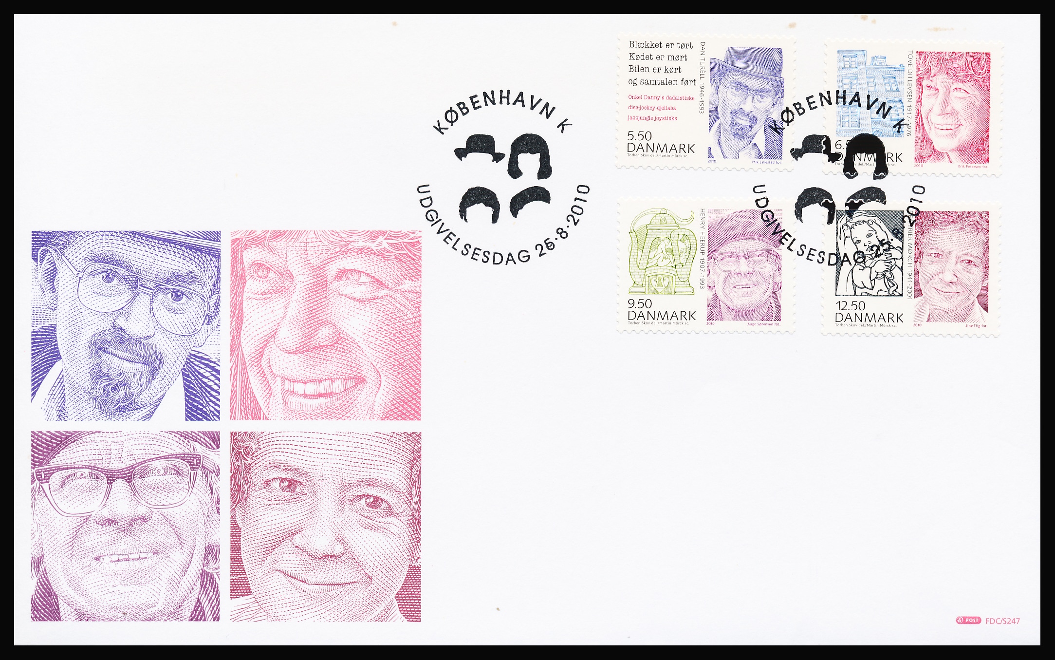 Danmark FDC AFA 1632E-1635E
