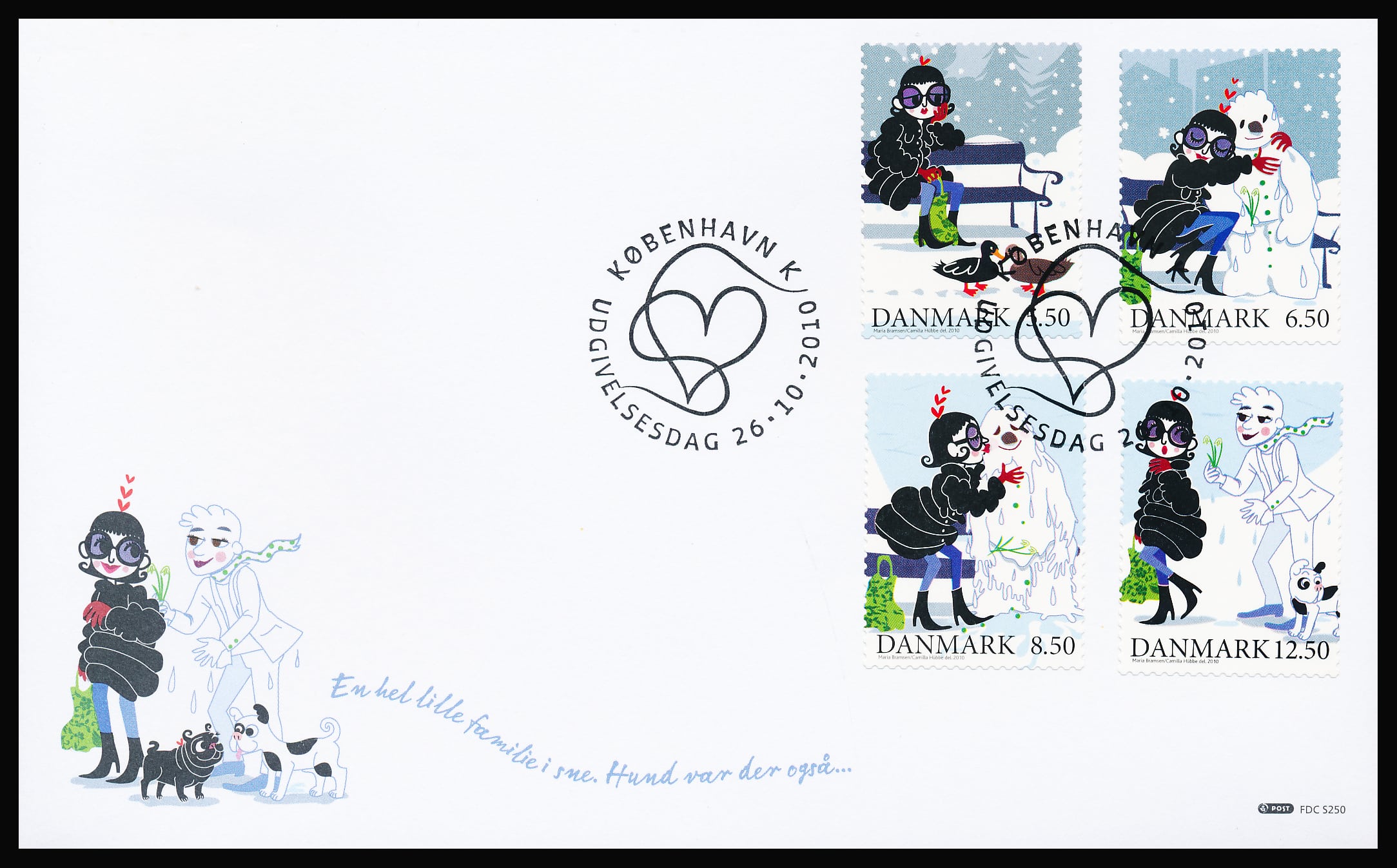 Danmark FDC AFA 1636E-1639E