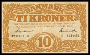 Danmark 10 Kroners 1941 Kvalitet 1+ R 3234451