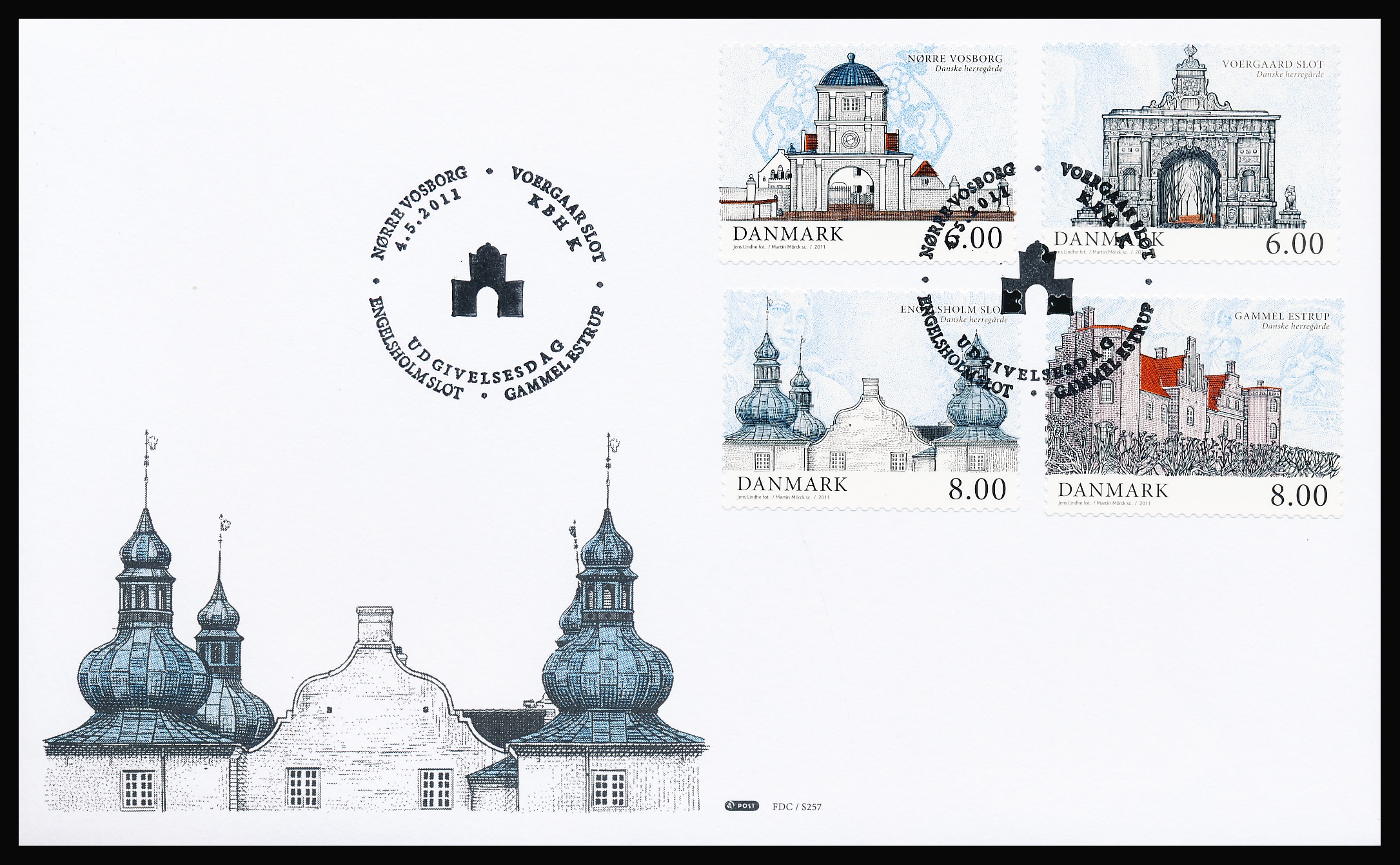 Danmark FDC AFA 1654-1657
