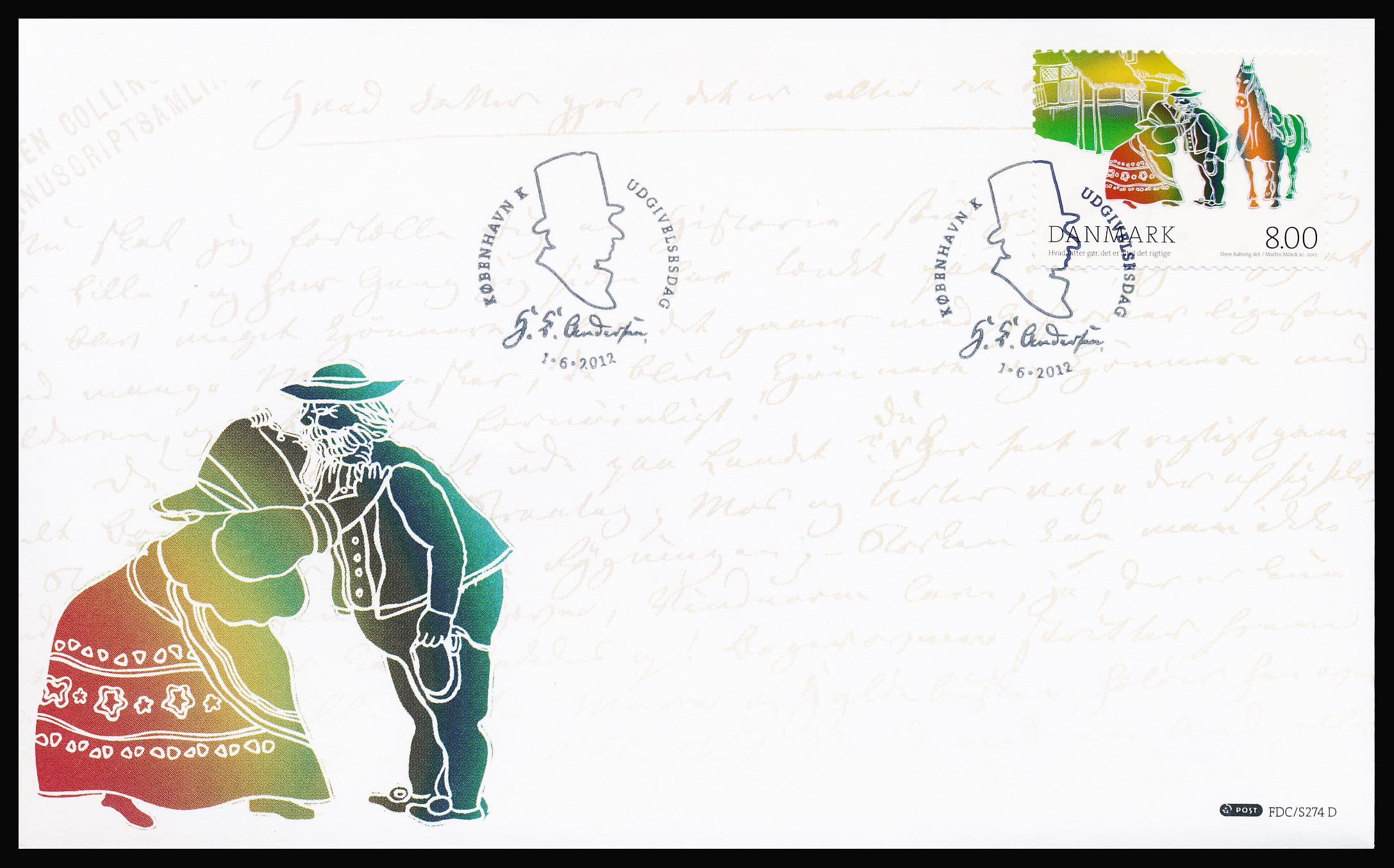 Danmark FDC AFA 1710-1713 På 4-kuverter