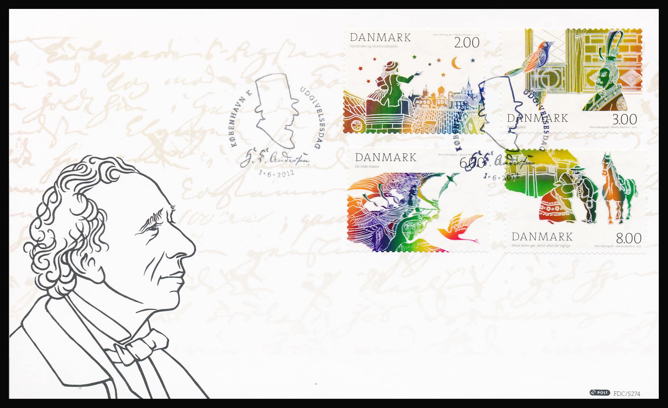 Danmark FDC AFA 1710-1713