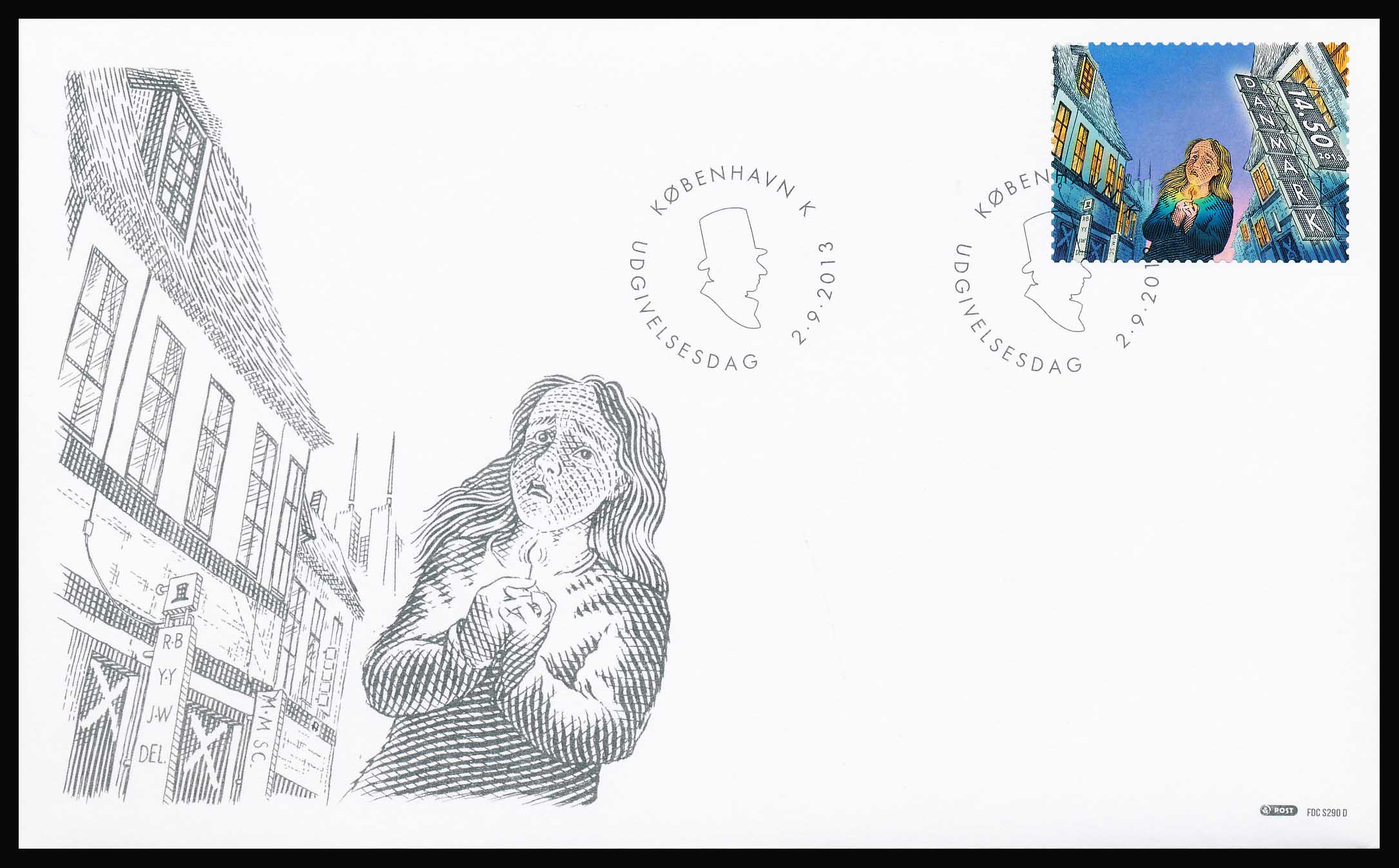 Danmark FDC AFA 1751-1754 På 4-kuverter