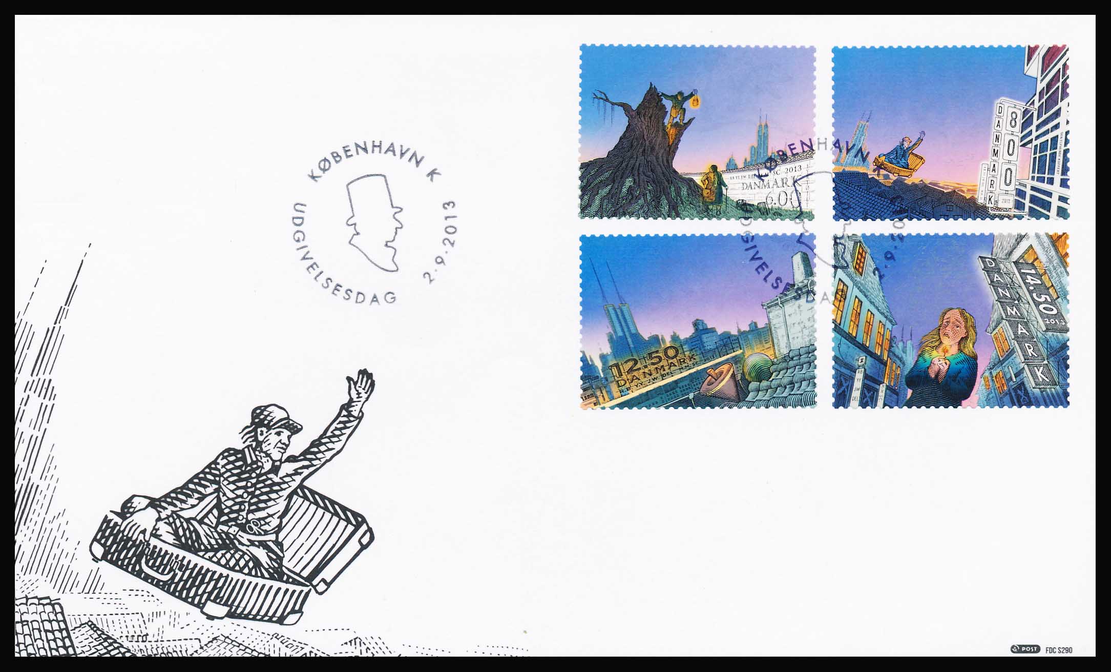 Danmark FDC AFA 1751-1754