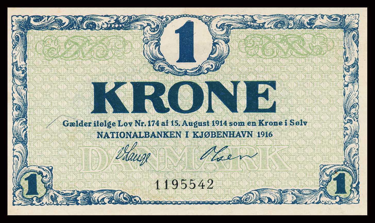 Danmark 1 Kroners 1916 Kvalitet 0-01 1195542