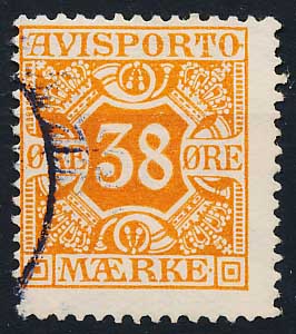 Danmark Avisporto AFA 18 Stemplet