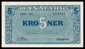 Danmark 5 Kroners 1950 Kvalitet 01 DC 174717