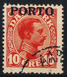 Danmark Portomærke AFA 04 Stemplet