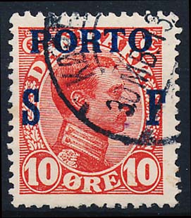 Danmark Portomærke AFA 08 Stemplet