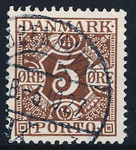Danmark Portomærke AFA 11 Stemplet