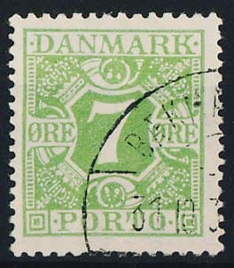 Danmark Portomærke AFA 17 Stemplet