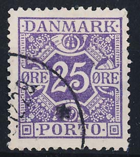 Danmark Portomærke AFA 18 Stemplet