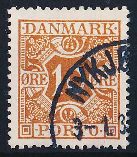 Danmark Portomærke AFA 22 Stemplet