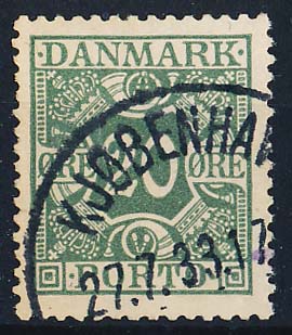 Danmark Portomærke AFA 23 Stemplet
