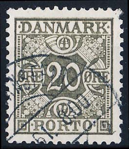 Danmark Portomærke AFA 29 Stemplet