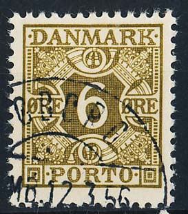 Danmark Portomærke AFA 33 Stemplet